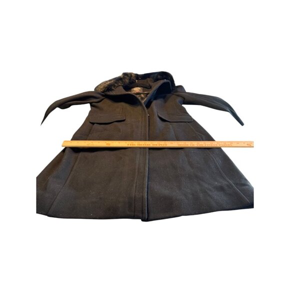 Vince Camuto Military Plaid Faux Fur Collar Size Large - Picture 8 of 11